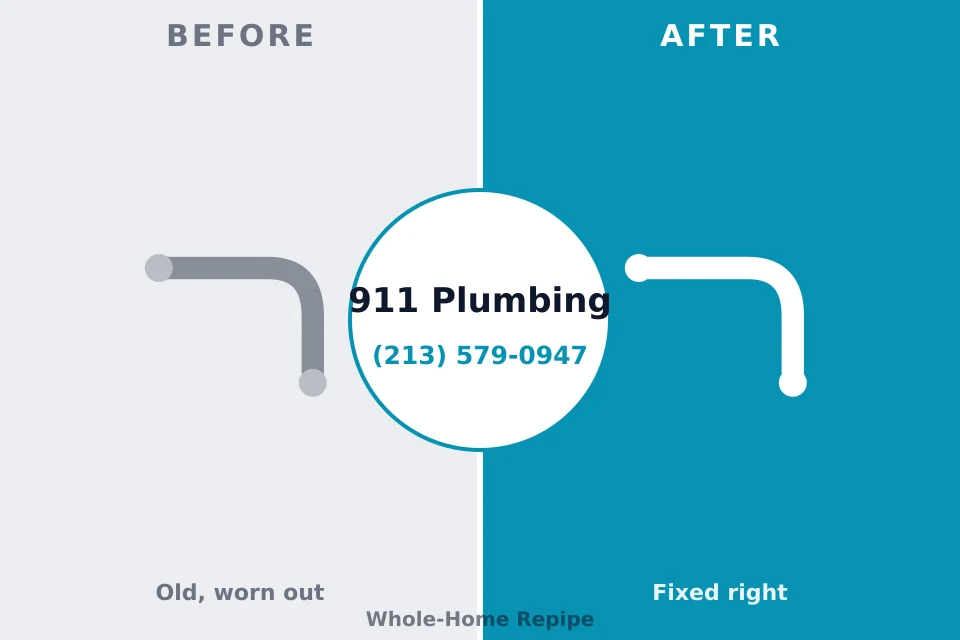 Before and after: plumbing company Hayfield, MN